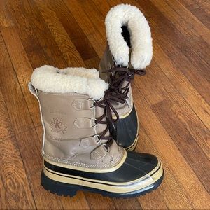 Sorel Caribou Tan Snow Winter Boots